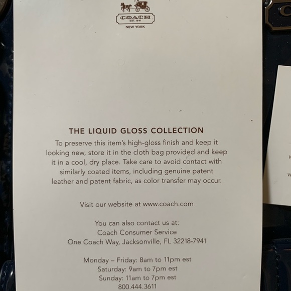 🆕 Coach | Cobalt Liquid Gloss Tote - Picture 11 of 14